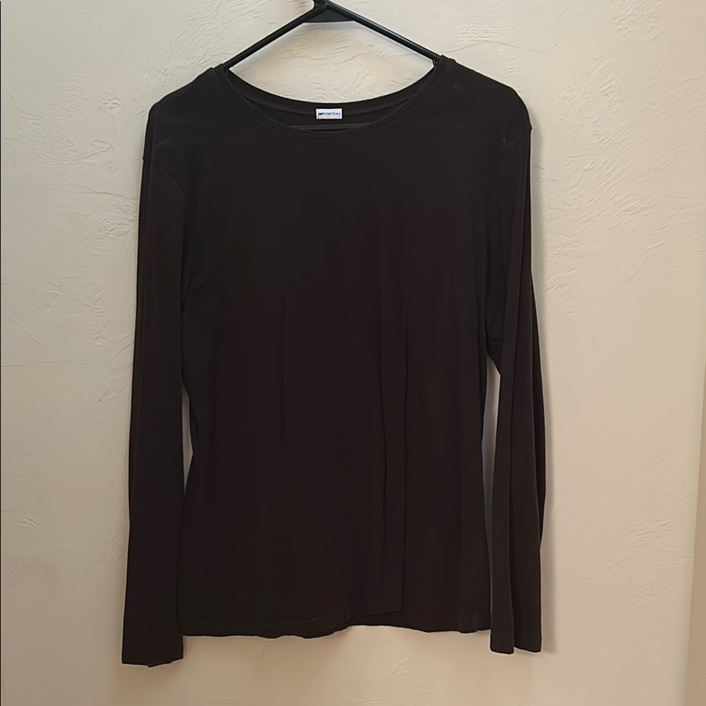 GAP Brown Long Sleeve Tee Soft Knit Essential